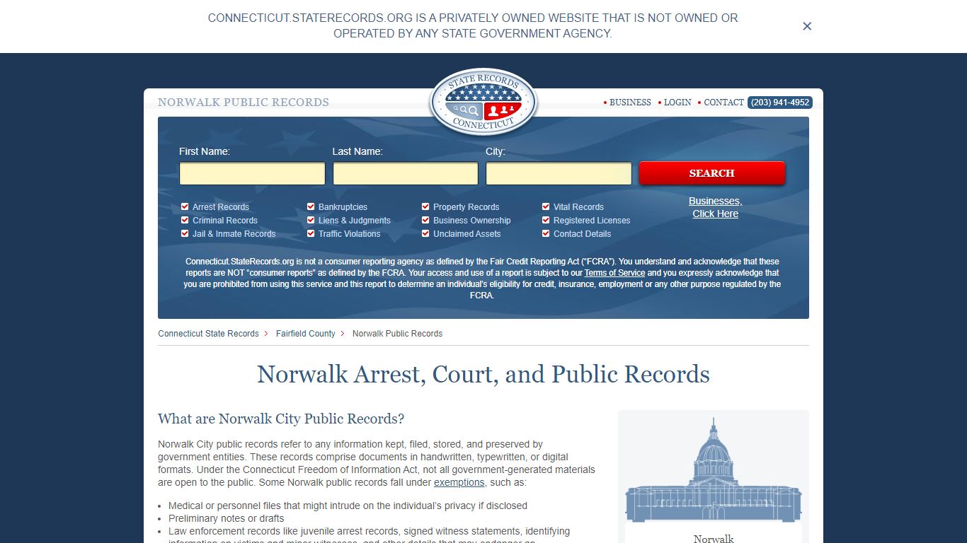 Norwalk Arrest and Public Records | Connecticut.StateRecords.org